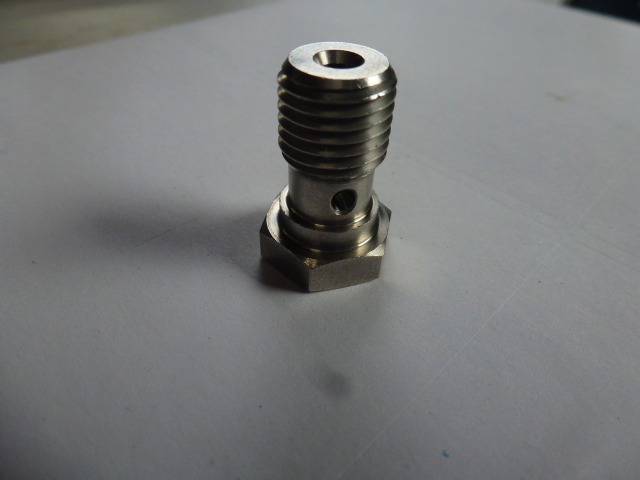 AN -4, 7/16 X 20 UNF THREAD, 18MM LONG BANJO BOLT WITH WASHERS - Image 5