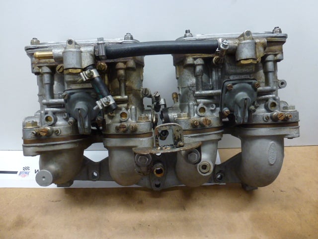 PAIR OF WEBER, 44IDF DOWNDRAUGHT CARBS ON PINTO MANIFOLD WITH AIRBOX - Image 9