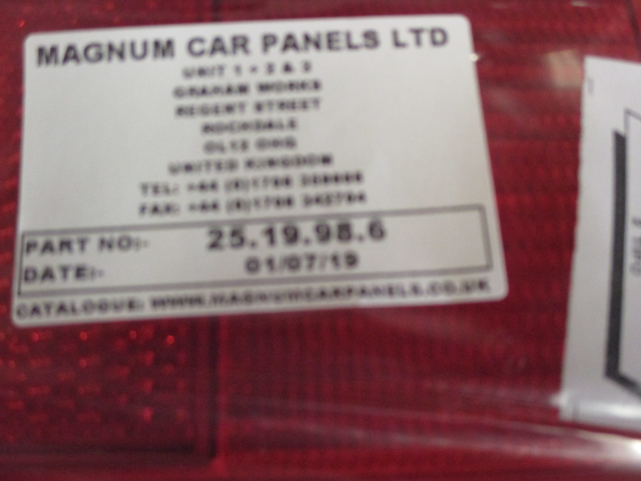 MK2 ESCORT ,RIGHT HAND, REAR LIGHT LENS - Image 4