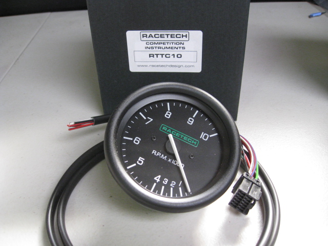 RACETECH, REV COUNTER/TACHOMETER, 0 - 10 000rpm, 80mm diameter - Image 3