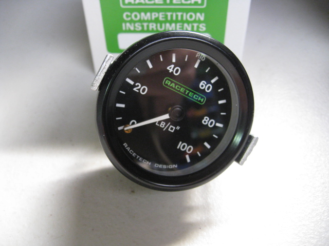 RACETECH, MECHANICAL OIL PRESSURE GAUGE,  52mm diameter