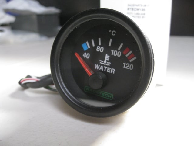 RACETECH, WATER TEMPERATURE GAUGE, 52mm Diameter