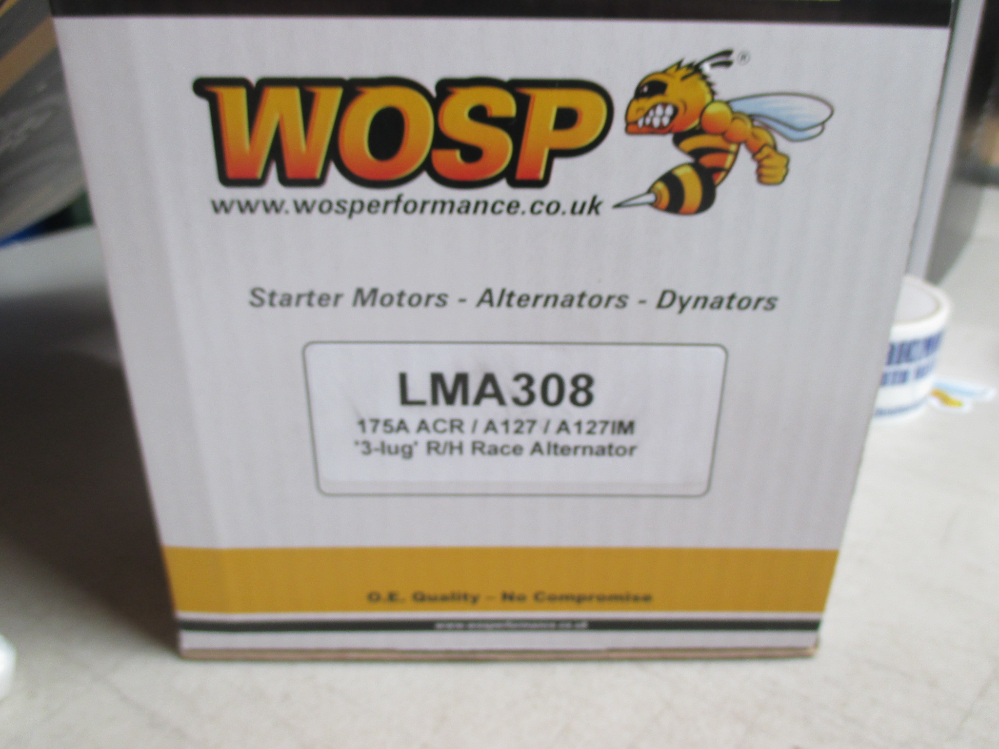 WOSP, LMA 308, 175A RACE ALTERNATOR,XFLOW, FORD TWIN CAM/CROSSFLOW - Image 2