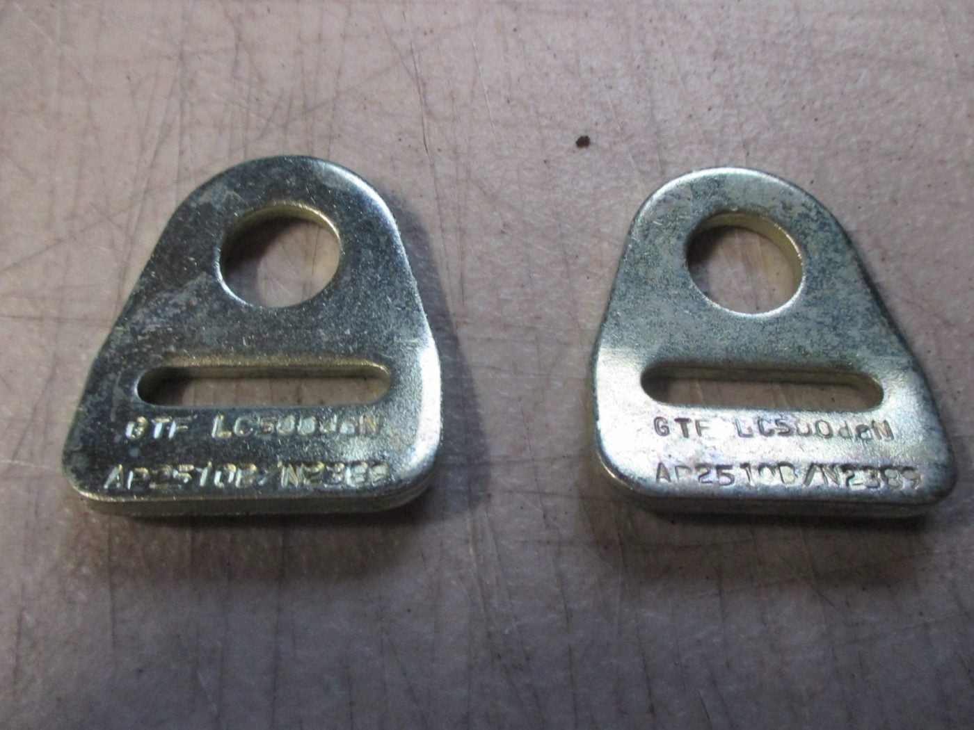 PAIR OF BOLT DOWN EYELETS FOR 1 INCH WIDE STRAPS