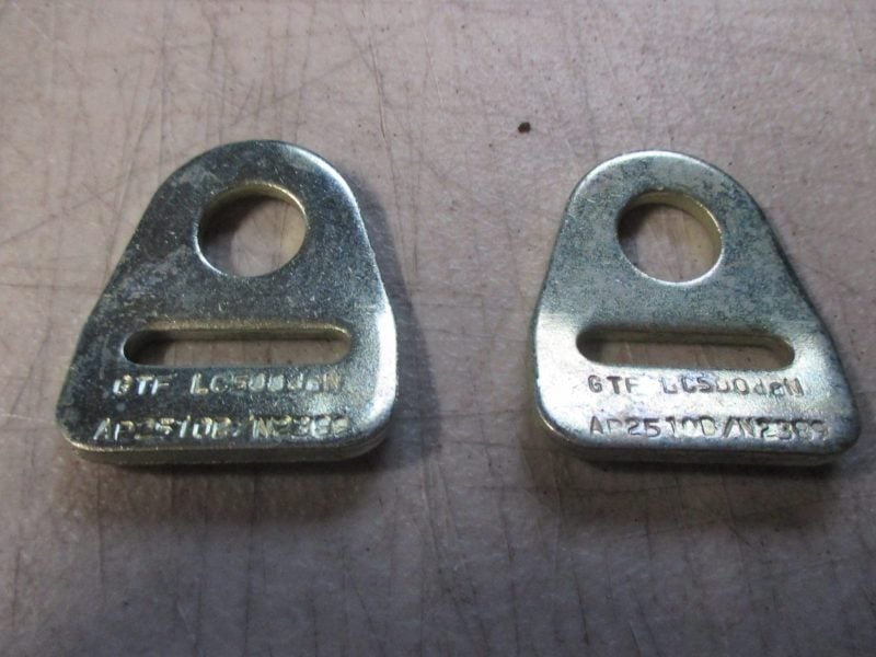 PAIR OF BOLT DOWN EYELETS FOR 1 INCH WIDE STRAPS