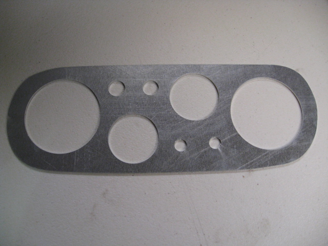 MK1 ESCORT, 6 DIAL DASH, REPLACEMENT GAUGE, ALLOY PLATE