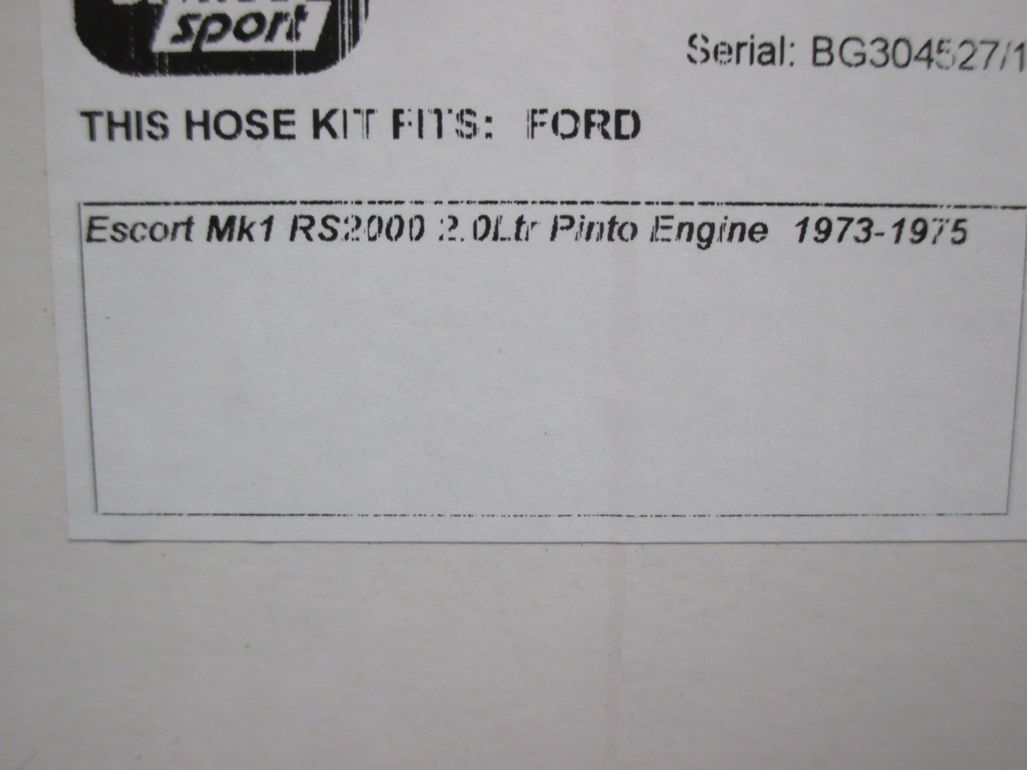 MK1 ESCORT RS2000 SAMCO,CLASSIC BLACK, SILICONE HOSE KIT,STANDARD DGAV CARB - Image 8