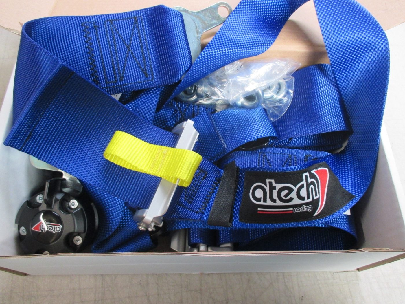 ATECH, LIGHTWEIGHT 6 POINT HANS FIA 8853-2016 HARNESS,BLUE