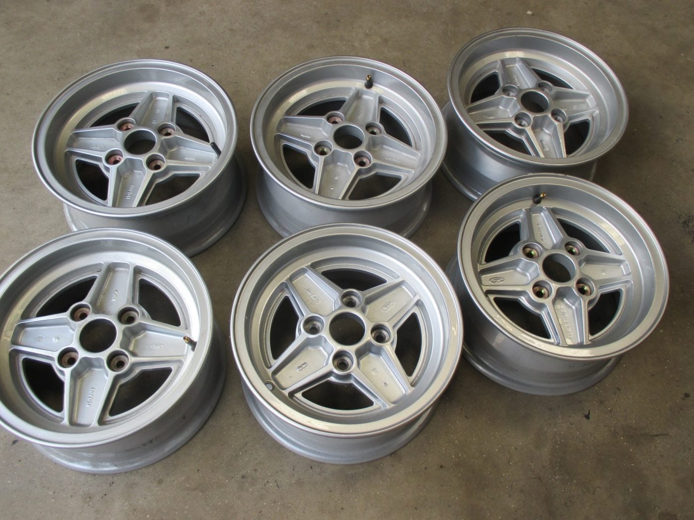 MK2 ESCORT RS ALLOYS, 6J X 13, SET OF 6, GROUP 1 INSERTS