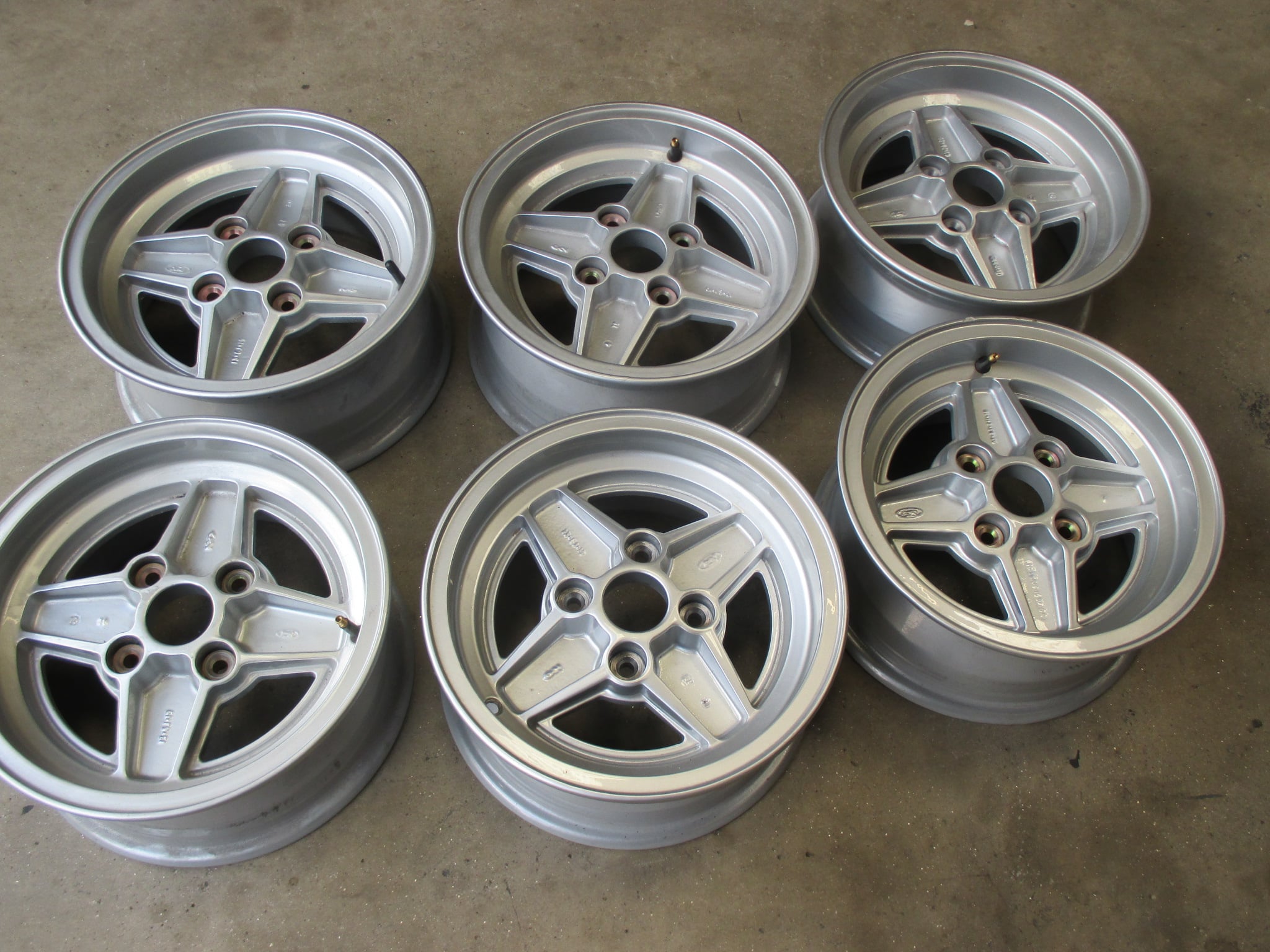MK2 ESCORT RS ALLOYS, 6J X 13, SET OF 6, GROUP 1 INSERTS