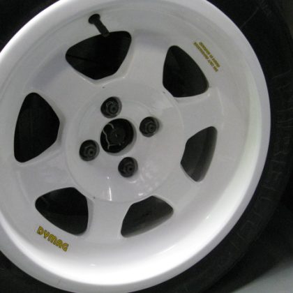 DYMAG WHEEL DECALS, YELLOW STICKERS, METRO 6R4, RALLY, GROUP B, COMPUTERVISION