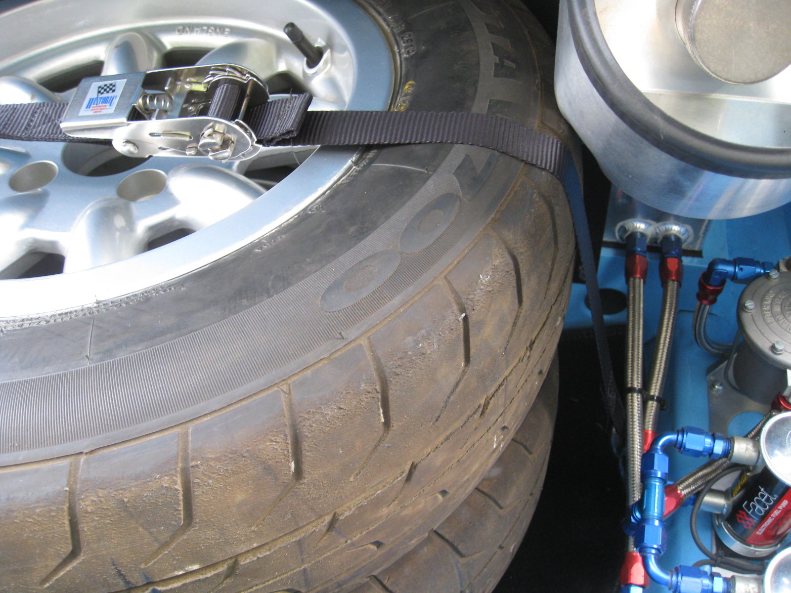 RALLY CAR, SPAREWHEEL TIE DOWN STRAP, BLACK - Image 2
