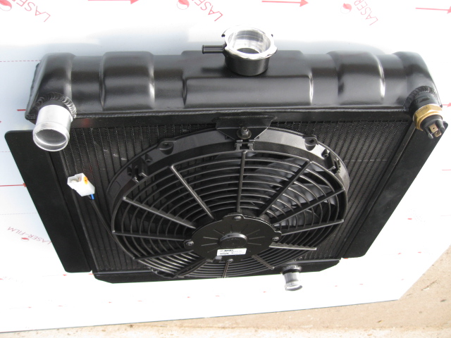 MK2 ESCORT, CROSSFLOW, LARGE HEADER ALLOY RADIATOR WITH FAN AND SWITCH - Image 3
