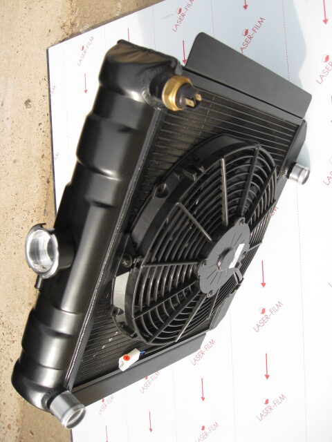 MK2 ESCORT, CROSSFLOW, LARGE HEADER ALLOY RADIATOR WITH FAN AND SWITCH - Image 4