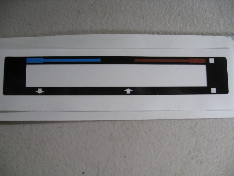MK1 ESCORT HEATER CONTROL DECAL / STICKER