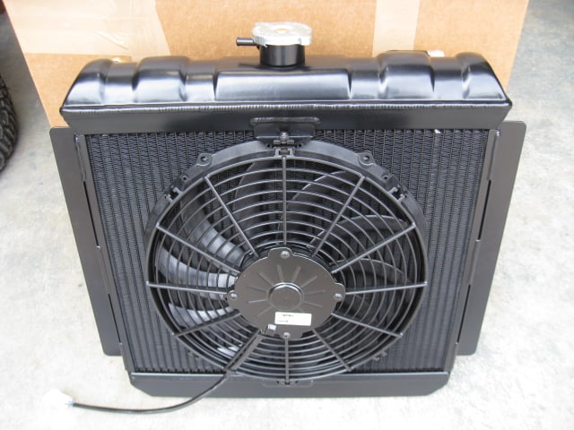 ESCORT MK1, RS2000, ALLOY RADIATOR WITH FAN,RAD CAP AND FAN SWITCH