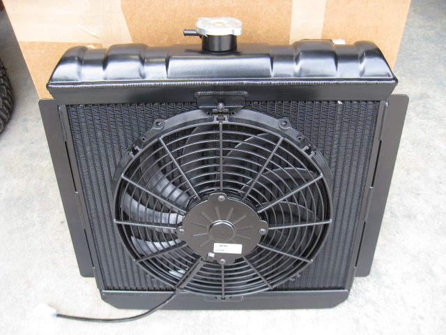 MK2 ESCORT, CROSSFLOW, LARGE HEADER ALLOY RADIATOR WITH FAN AND SWITCH - Image 2
