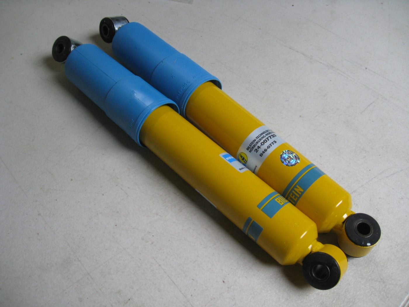 PAIR OF EARLY MK1 ESCORT, REAR BILSTEIN SHOCKS, TWIN EYE TYPE