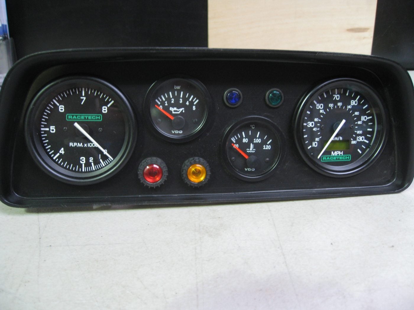 FIESTA MK1, FIBREGLASS DASH POD AND GAUGES, NON WIRED
