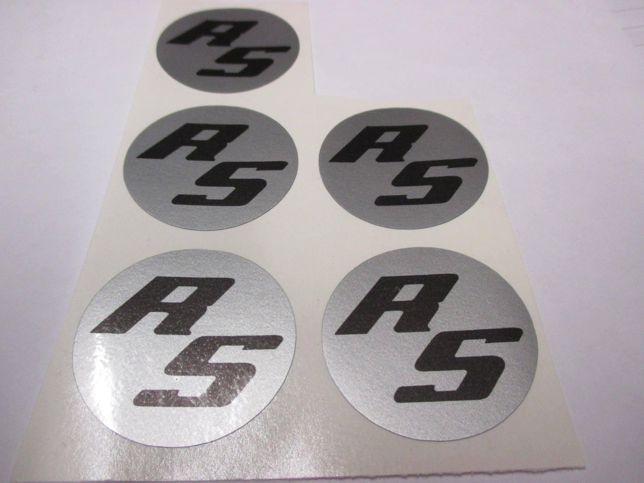 MK1 ESCORT, RS WHEEL CENTRE CAP STICKERS, 35mm DIAMETER, SET OF 5,
