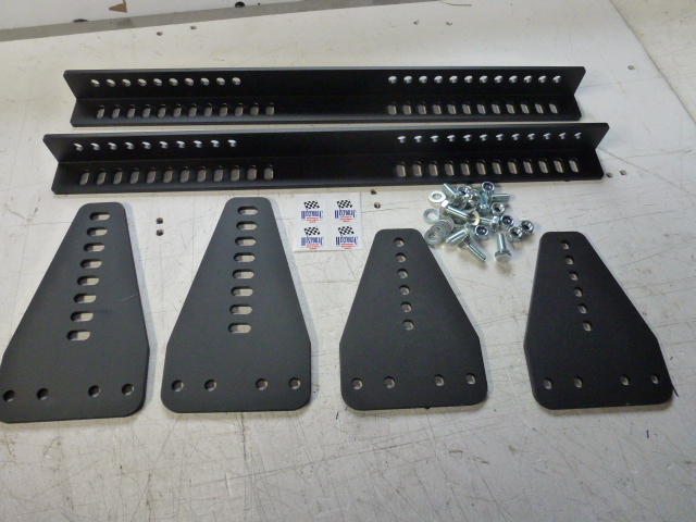ALLOY, MULTI PIECE BUCKET SEAT MOUNTS, 2024 MSI/MSA APPROVED, BLACK