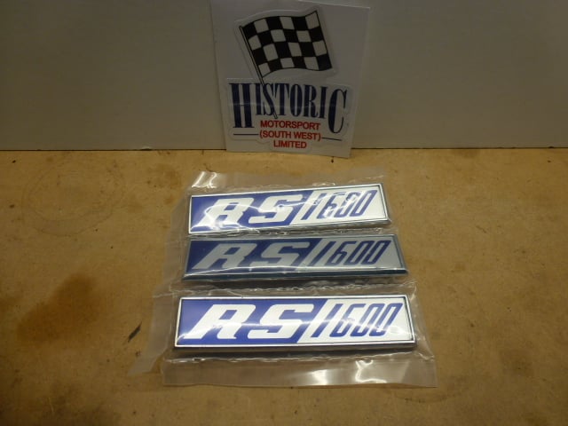 MK1 ESCORT,RS1600, J FRAY, WING BADGES, SET OF 3