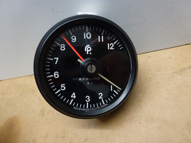 RACEPARTS CHRONOMETRIC REV COUNTER/TACHOMETER, 12k rpm,
