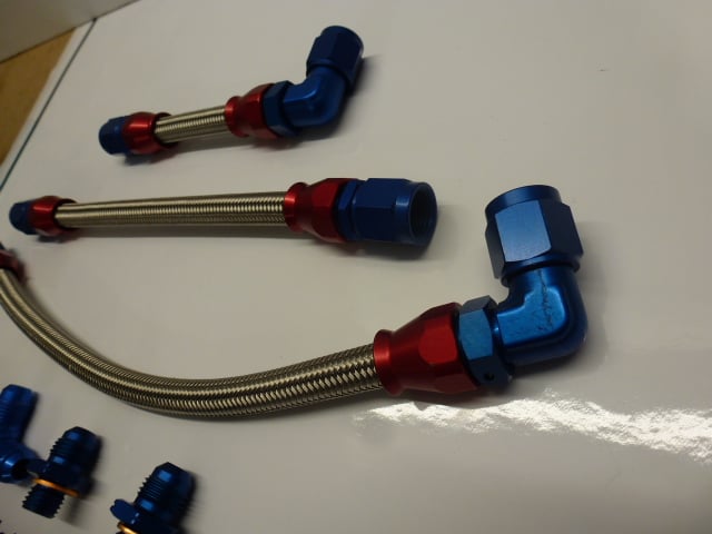 FUEL HOSE KIT FOR TWIN DCOE CARBS ON MK1, MK2 ESCORTS, 350MM BULKHEAD TO T PIECE PIPE - Image 5