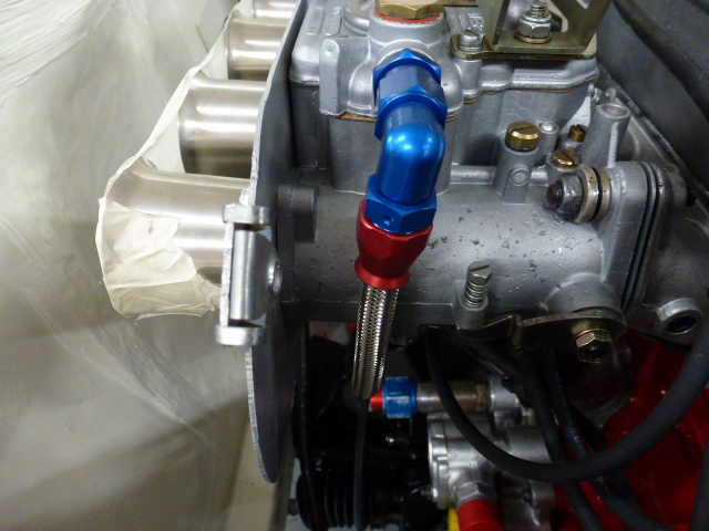 FUEL HOSE KIT FOR TWIN DCOE CARBS ON MK1, MK2 ESCORTS, 350MM BULKHEAD TO T PIECE PIPE - Image 4