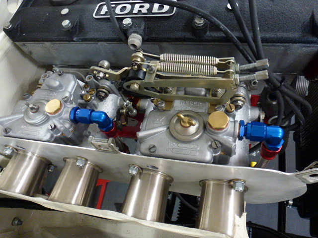 FUEL HOSE KIT FOR TWIN DCOE CARBS ON MK1, MK2 ESCORTS, 350MM BULKHEAD TO T PIECE PIPE - Image 2