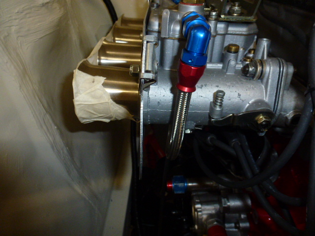 FUEL HOSE KIT FOR TWIN DCOE CARBS ON MK1, MK2 ESCORTS, 350MM BULKHEAD TO T PIECE PIPE - Image 7