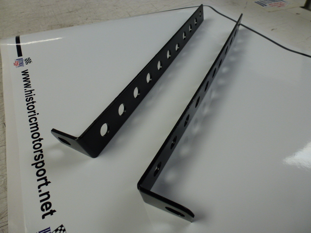 MK2 ESCORT, LIGHT WEIGHT, ALLOY FRONT BUMPER BRACKETS, POWDERCOATED BLACK