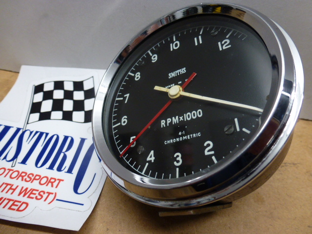SMITHS CHRONOMETRIC REV COUNTER/TACHOMETER, 12k rpm, TELLTALE BUTTON