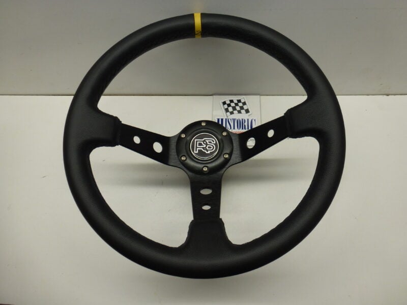 350mm LEATHER RIMMED RALLY STEERING WHEEL