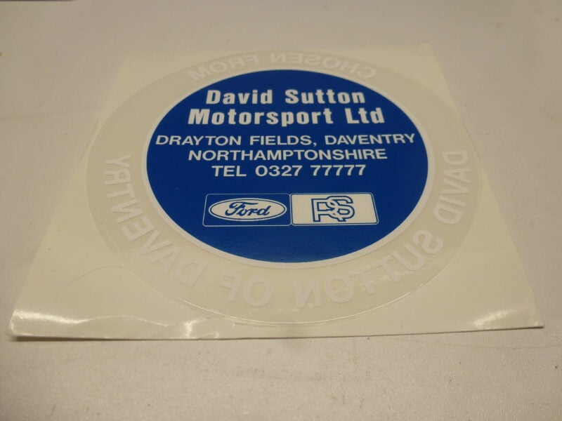 DAVID SUTTON MOTORSPORT, TAX DISC HOLDER,